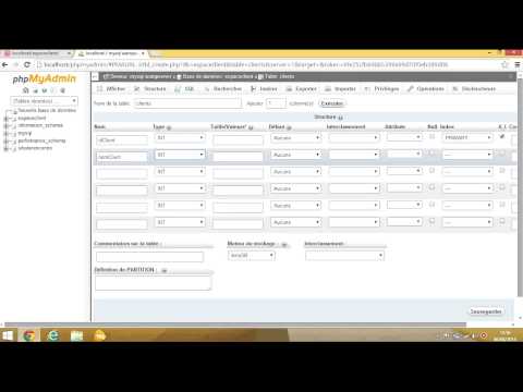 Créer une base de donnée avec PhpMyAdmin