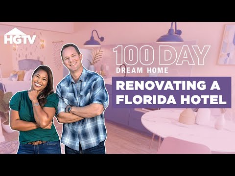 Beachfront Hotel Redone with Bright, Sunny Colors - Full Episode Recap | 100 Day Dream Home | HGTV