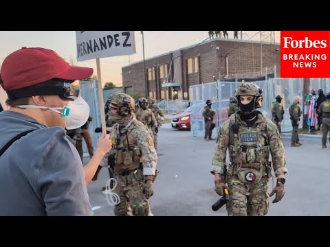 RAW VIDEO: Protestors Demonstrate Outside Broadview, Illinois, ICE Facility