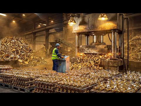Incredible Process of Recycling Old Jewelry Scrap Into Water taps Making in Factory