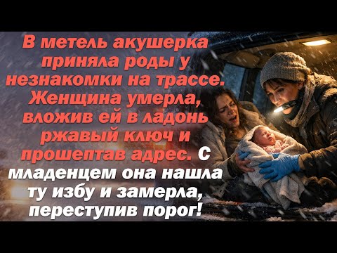 В метель акушерка приняла роды у незнакомки на трассе. Женщина умерла, вложив ей в ладонь ржавый...