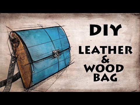 DIY wood and leather bag. Making a shoulder bag