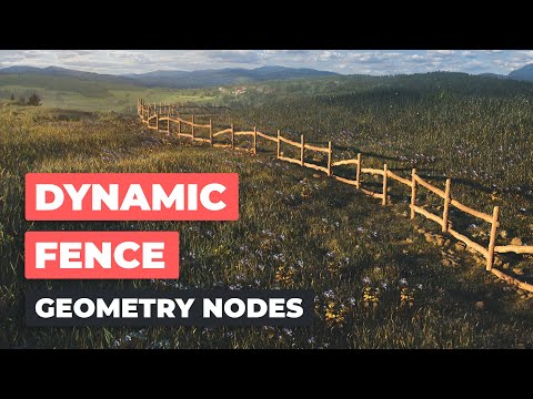 Dynamic Fence using Geometry Nodes (Blender Tutorial)