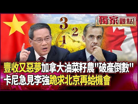 換加拿大油菜籽農「破產倒數」！習近平手握「糧食話語權」 260億大單拱手讓澳洲｜卡尼急見李強跪求北京再給機會 #獨家觀點 #環球大戰線