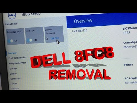 DELL 8FC8 [ ADMIN PASSWORD REMOVAL ] - BIOS FLASHING