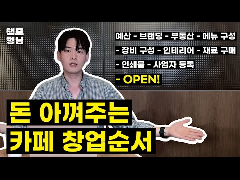 I'll tell you the steps to opening a cafe that will save you money!