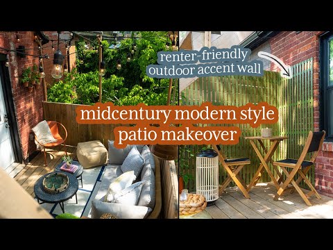 SMALL Renter-Friendly Patio Makeover With Lots of Colour