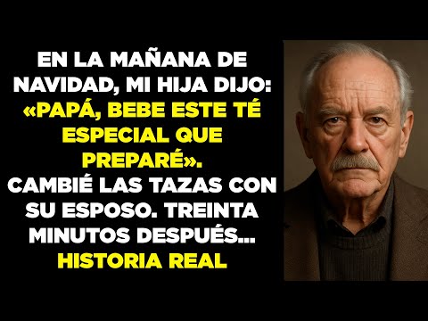 En la mañana de Navidad, mi hija dijo: «Papá bebe este té especial que hice» Cambié las tazas con...
