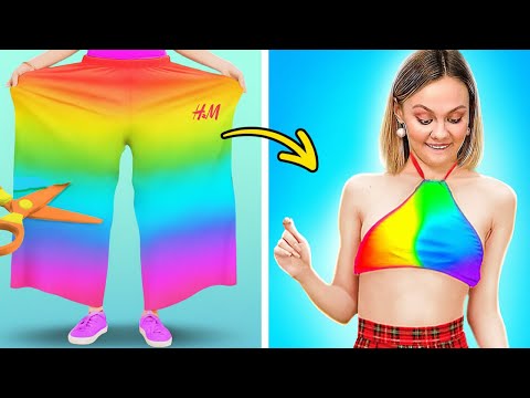 FASHION HACKS 💅👗 How To Be Gorgeous In Your Old Clothes by 123 GO! Planet