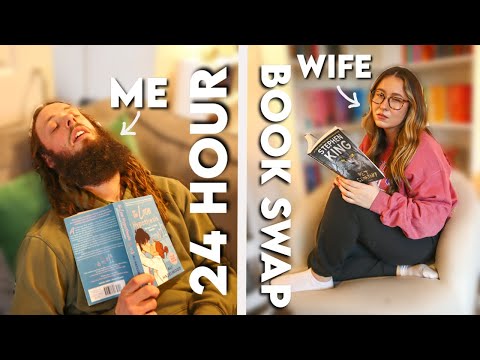 Swapping Books With My Wife for 24 HOURS | Reading Vlog