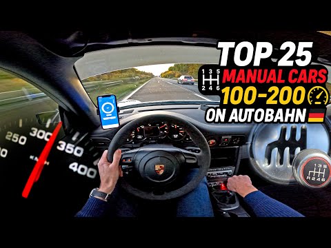 TOP 25 // FASTEST MANUAL CARS on the UNLIMITED AUTOBAHN!