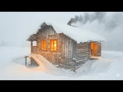 The BLIZZARD Hit Suddenly. Shelter in an ABANDONED Mountain Cabin!