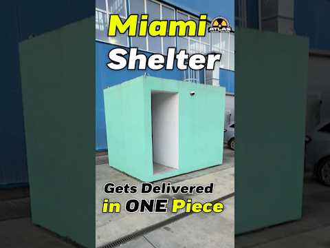 MIAMI SHELTER GETS DELIVERED IN ONE PIECE. #bombshelter #bunker #construction#shorts