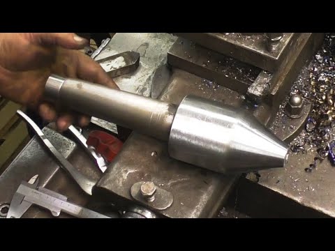 Делаю центр вращающийся, грибковый. Конус Морзе №5.