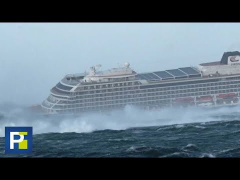 Los momentos de pánico que se vivieron dentro de un crucero por una fuerte tormenta cerca a Noruega