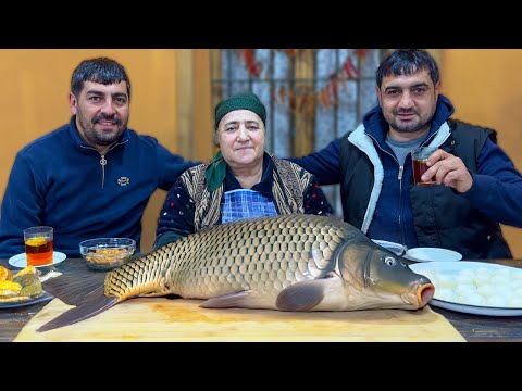 Delicious Carp Fish Cooking with Grandma in a Serene Village