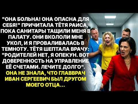 Теряя сознание услышала как тетя шепчет врачу - "Лечите долго, я теперь управляю её миллионами"...