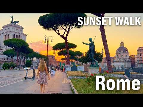 Evening in ROME | Relaxing Sunset Walk 2025 [4K HDR]