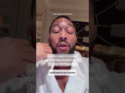 'Nobody's eating cats and dogs': John Legend urges hometown to embrace Haitian immigrants