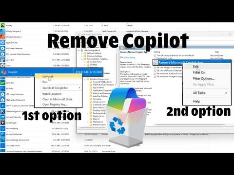 How to 𝗥𝗘𝗠𝗢𝗩𝗘 Microsoft Copilot from Windows 11