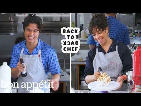 Charles Melton Attempts To Keep Up with a Professional Chef | Back-to-Back Chef | Bon Appétit