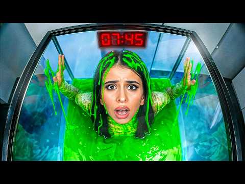 قضيت ٢٤ ساعة في صندوق من السلايم 😱 | أكبر تجربة عملتها !