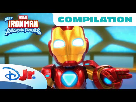 Meet Iron Man & His Awesome Friends Mega Compilation! 🦾✨ | Meet the Heroes of the IQ! | @disneyjr