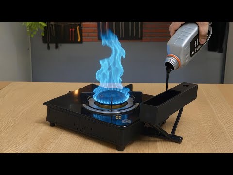 Millions of people don't need gas ! DIY Waste Oil Heating Mini Stove 3in1