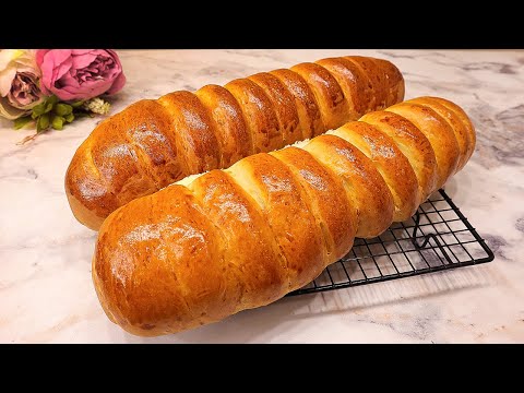 I baked bread in 5 minutes. My grandmother bakes a country bread recipe. Baking bread.