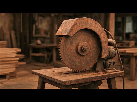 Restoring A Rusted Wood Cutting Saw After Years Of Neglect And Bringing It Back To Working Condition