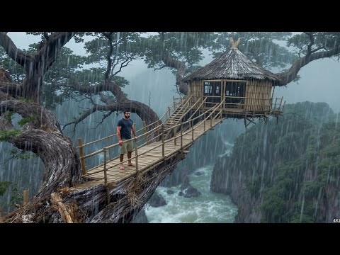 Challenge: Build a Bamboo Tree House in 80 Days and Survive Alone with Primitive Tools, Bushcraft