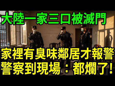 大陸一家三口被滅門！家裡有臭味鄰居才報警！#呂鵬大案紀實#呂鵬講大案#大案紀實
