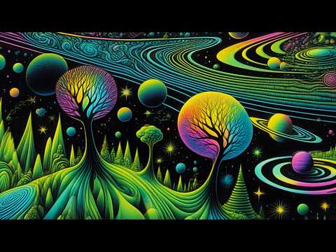 Psychedelic Trance - Trippy Visuals for Mushroom Trips / Psytrance mix 2025