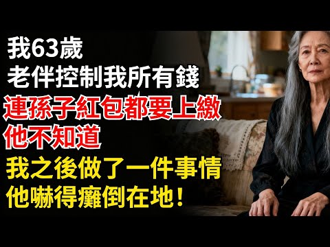 我63歲，老伴控制我所有錢，連孫子紅包都要上繳。他不知道，我之後做了一件事情，他嚇得癱倒在地！#家庭矛盾#養老#家庭故事#故事#生活