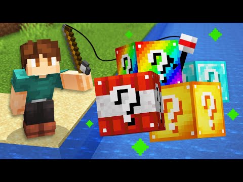 Minecraft, but Fishing Drops Lucky Block