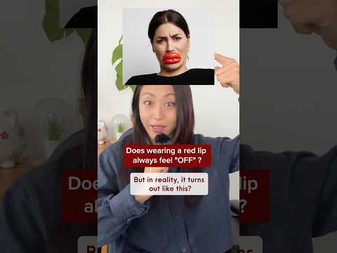 Does a RED LIP always feel "OFF" every time you wear it?? #redlips #makeuptips #facialproportions