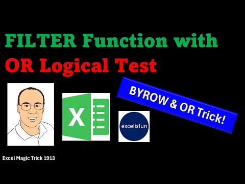 Amazing BYROW Function in FILTER Function Make Dynamic Filtering by OR Logical Test Easy! EMT 1913