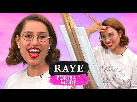 RAYE Paints A Chaotic Portrait While Answering Questions | Portrait Mode
