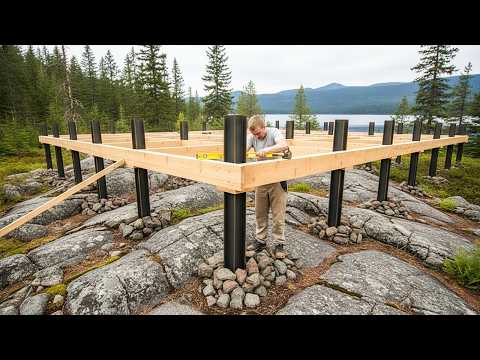 This guy is smarter than a NATO engineer! He builds a wooden house in just a few days! @WildGnomos