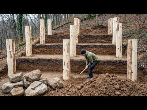 Man spent 2months building his dream log cabin deep in the forest. |Timelapse by@Lesnoy_Craft