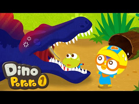 Pororo Dinosaur Adventure Season 1 | Deep Dive into Spinosaurus's Mouth | Dinosaur Cartoons