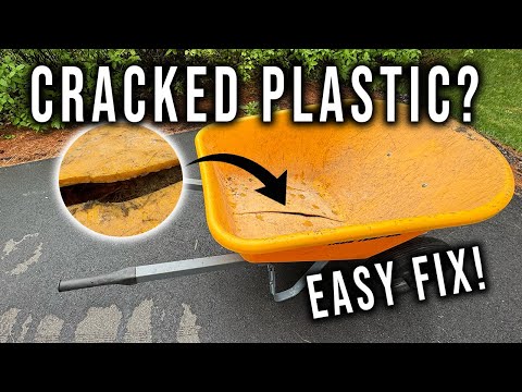 How to Fix Broken Plastic | Cracked Wheelbarrow Repair