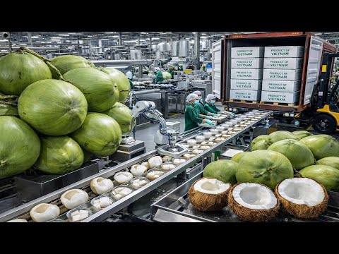 Coconut Cream Factory Process | Extraction, Filtration, Pasteurization, Filling & Packaging Line