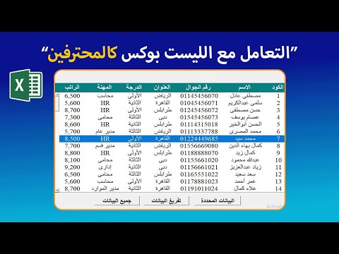 التعامل مع الليست بوكس كالمحترفين | ListBox Excel VBA