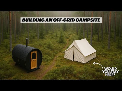 Would you stay here? Building our Polhus sauna. Turning abandoned land into an off-grid campsite.