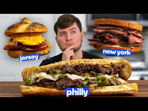 Cooking And Ranking Every East Coast SANDWICH! (Philly Cheesesteak, Italian Sub, Pastrami on Rye...)