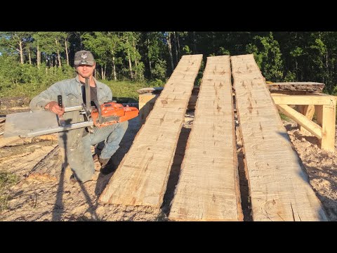 Milling Aspen Lumber with Alaskan Chainsaw Mill