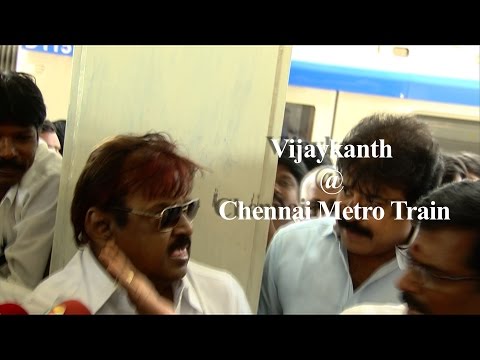 DMDK Leader Vijayakanth Travels In chennai Metro Like A common Man - Red Pix 24x7
