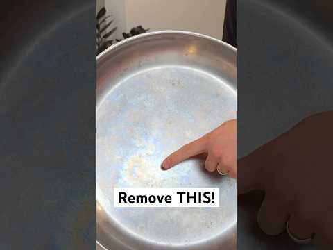 Remove THIS from your Stainless Steel Pans! #kitchen #stainlesssteel #cleaning
