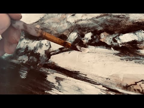 HOW do you mix DRY and WET art materials together? CHARCOAL and ACRYLIC / mix media